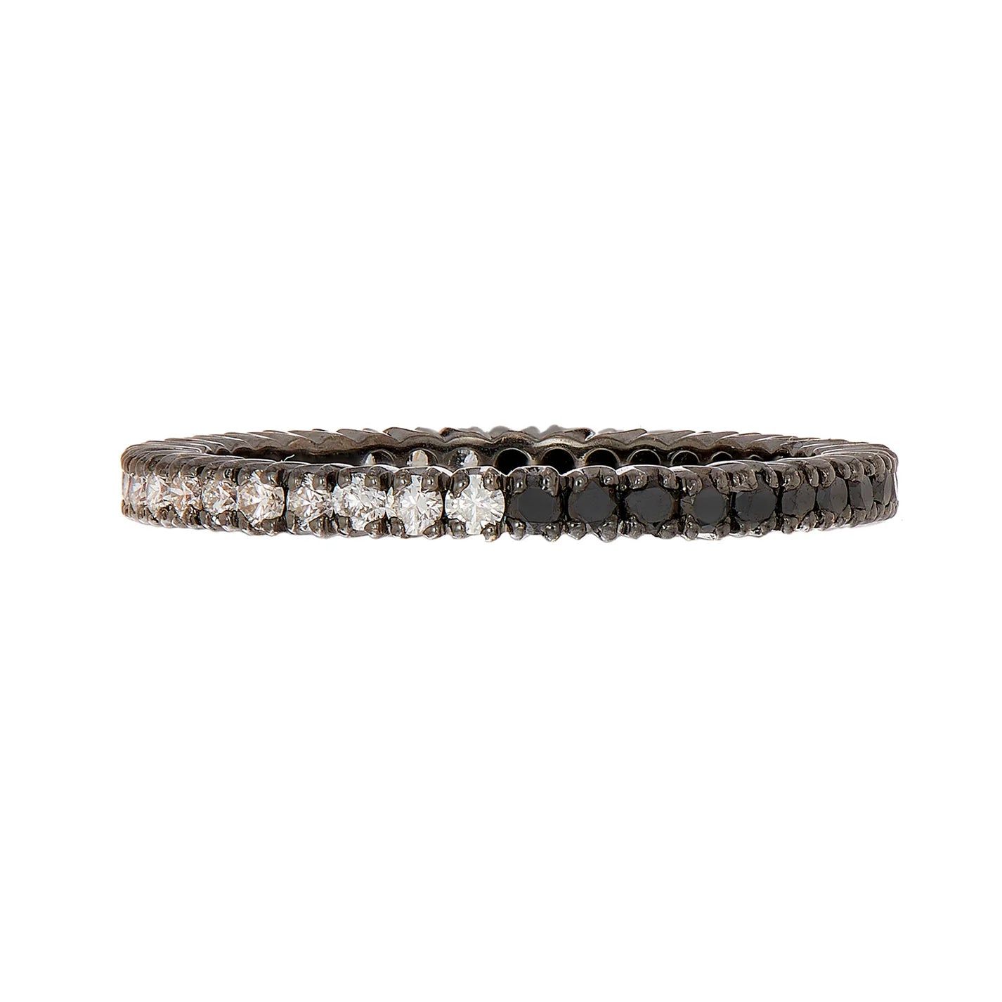 Sethi Couture Sethi Couture 18K White Gold White & Black Diamond Eternity Band
