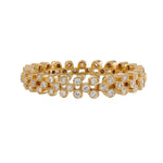 Sethi Couture Wedding Band Sethi Couture 18K Yellow Gold Clover Round Diamond Eternity Band - Size 6.5
