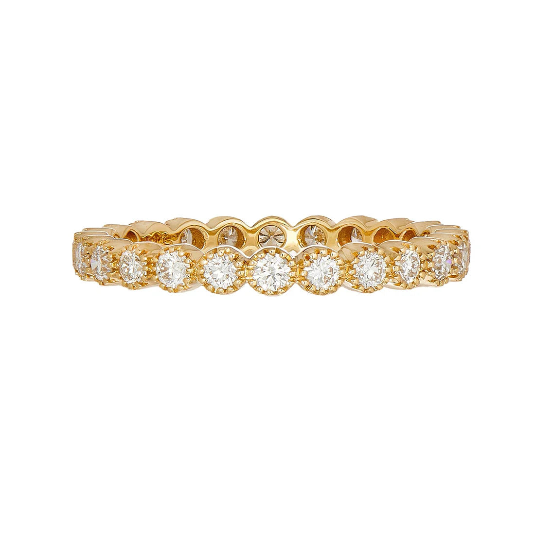 Sethi Couture Wedding Band Sethi Couture 18K Yellow Gold Diamond Bezel Eternity Band - Size 6.5