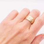 Sethi Couture Wedding Band Sethi Couture 18K Yellow Gold Dunes Diamond Cigar Band - Size 8