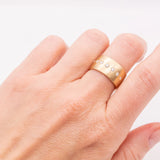 Sethi Couture Wedding Band Sethi Couture 18K Yellow Gold Dunes Diamond Cigar Band - Size 8