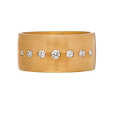 Sethi Couture Wedding Band Sethi Couture 18K Yellow Gold Dunes Diamond Cigar Band - Size 8