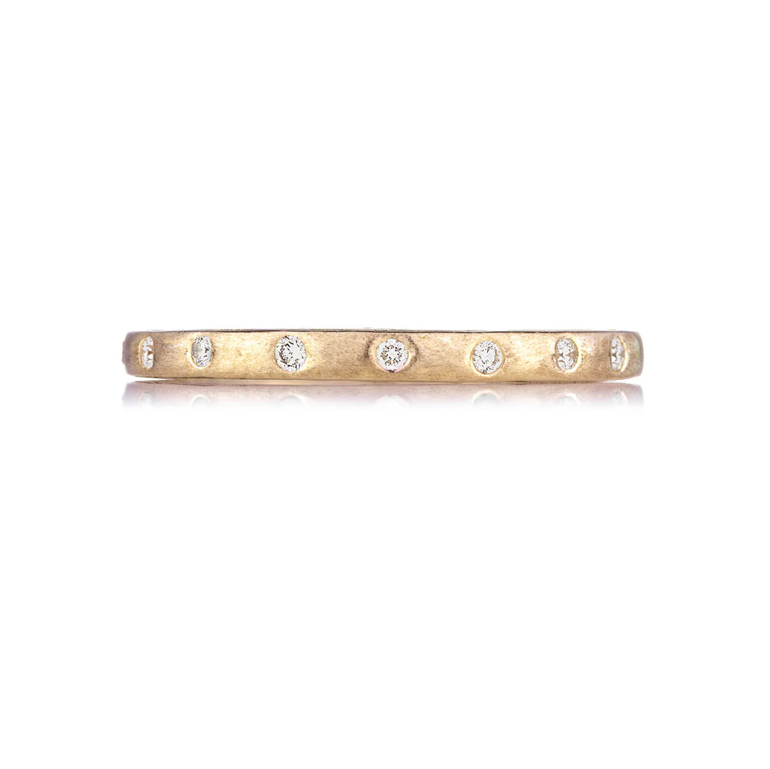 Sethi Couture Wedding Band Sethi Couture 18K Yellow Gold Dunes Narrow Diamond Eternity Band - Size 6