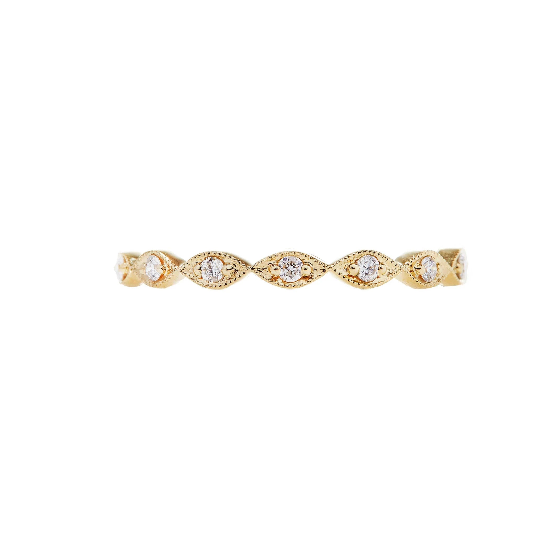 Sethi Couture Wedding Band Sethi Couture 18k Yellow Gold Eleanor Round Diamond Eternity Band - Size 6.5