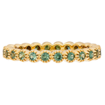 Sethi Couture Wedding Band Sethi Couture 18K Yellow Gold Green Sapphire Bezel Eternity Band