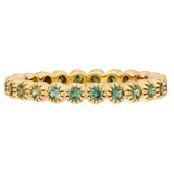 Sethi Couture Wedding Band Sethi Couture 18K Yellow Gold Green Sapphire Bezel Eternity Band