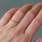 Sethi Couture Wedding Band Sethi Couture 18K Yellow Gold Rainbow Sapphire Bezel Band - Size 6.5
