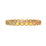 Sethi Couture Wedding Band Sethi Couture 18K Yellow Gold Rainbow Sapphire Bezel Band - Size 6.5