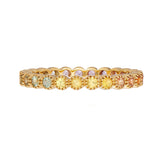 Sethi Couture Wedding Band Sethi Couture 18K Yellow Gold Rainbow Sapphire Bezel Band - Size 6.5