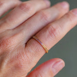 Sethi Couture Wedding Band Sethi Couture 18K Yellow Gold Rainbow Sapphire Scallop Band - Size 6.5