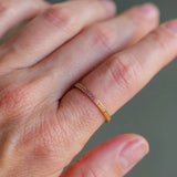 Sethi Couture Wedding Band Sethi Couture 18K Yellow Gold Rainbow Sapphire Scallop Band - Size 6.5