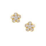 Sethi Couture Earrings Sethi Couture 18K Yellow Gold Tuilerie White Diamond Stud Earrings