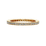 Sethi Couture Wedding Band Sethi Couture 18K Yellow Gold White Diamond Prong-Set Eternity Band - Size 6.5