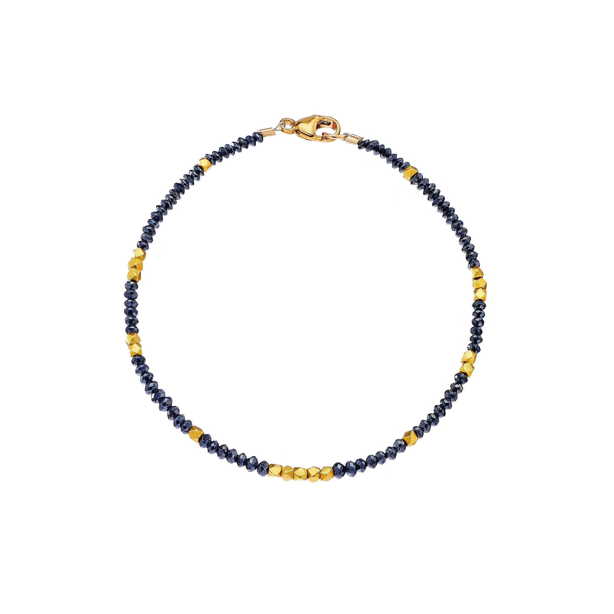 Sethi Couture Bracelet Sethi Couture Leena 14k Yellow Gold Noir Black Diamond and Gold Bracelet