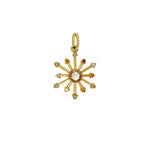 Sethi Couture Pendant Sethi Couture Leena 18k Yellow Gold Multi-Color Diamond Starburst Pendant