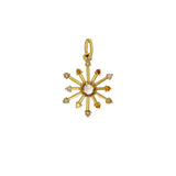 Sethi Couture Pendant Sethi Couture Leena 18k Yellow Gold Multi-Color Diamond Starburst Pendant