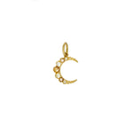 Sethi Couture Pendant Sethi Couture Small Crescent 18k Yellow Gold Multi-Color Diamond Pendant