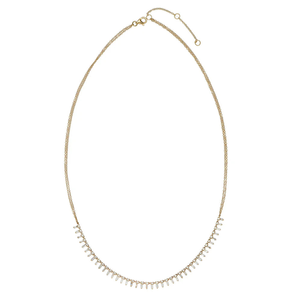 Sethi Couture Sethi Couture Zeena 18k Yellow Gold Fringe Diamond Necklace