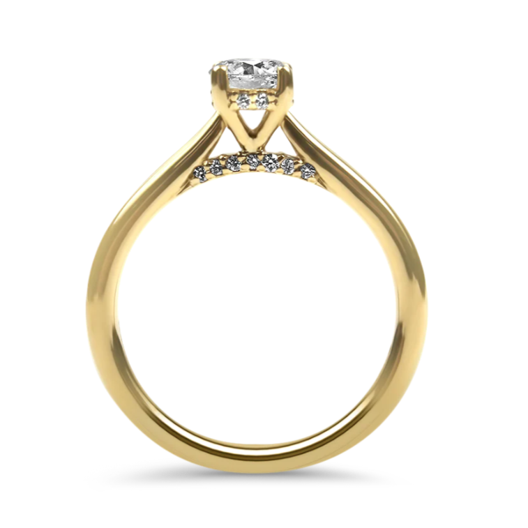 Sincerely, Springer's Engagement Ring Sincerely, Springer’s 14k Yellow Gold .50ct. Hidden Halo Solitaire Diamond Engagement Ring 6.50