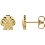 Sincerely, Springer's Earring Sincerely Springer's 14k Yellow Gold Tiny Shell Stud Earrings