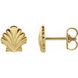 Sincerely, Springer's Earring Sincerely Springer's 14k Yellow Gold Tiny Shell Stud Earrings