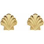 Sincerely, Springer's Earring Sincerely Springer's 14k Yellow Gold Tiny Shell Stud Earrings