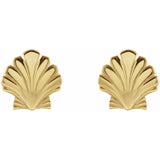 Sincerely, Springer's Earring Sincerely Springer's 14k Yellow Gold Tiny Shell Stud Earrings