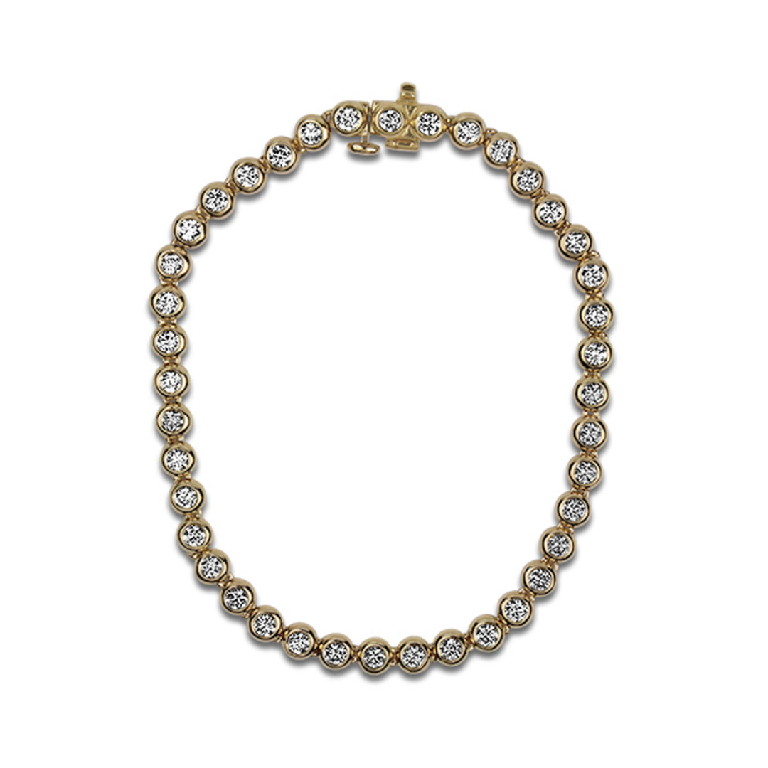 Sincerely Springer's Necklaces and Pendants Sincerely Springer's 14kYellow Gold Diamond Bezel Tennis Bracelet