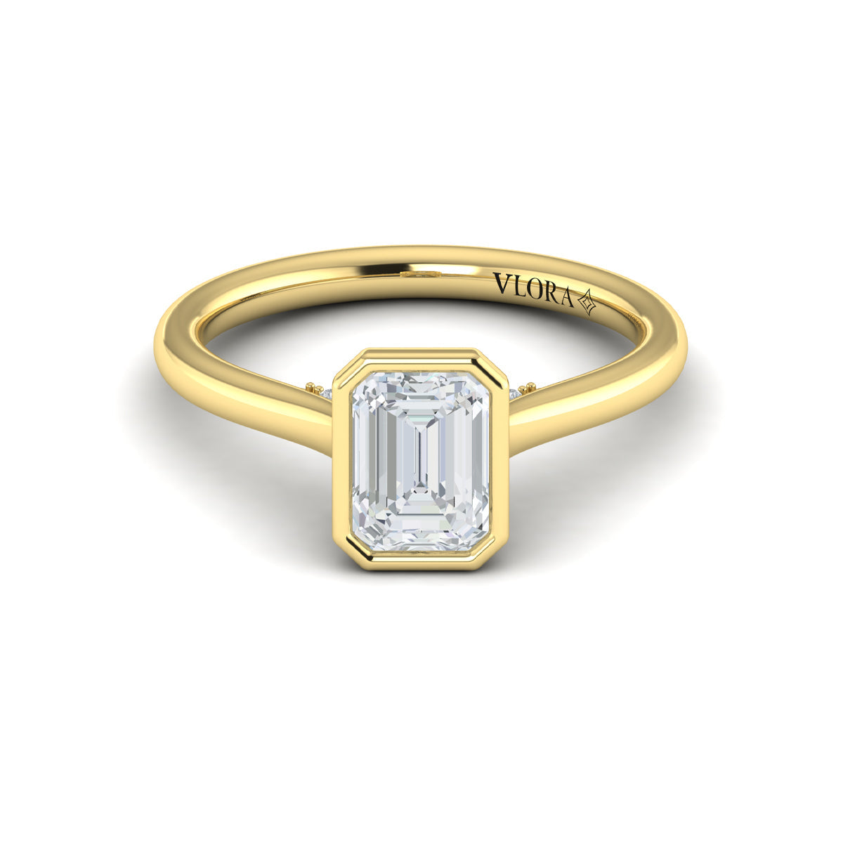 Sincerely Springer's 18K Yellow Gold Emerald Cut Engagement Ring Style ...