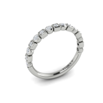 Sincerely, Springer's Wedding Band Sincerely, Springer's by Vlora 18k White Gold Alternating Round & Square Diamond Bezel Band – .34ctw