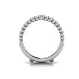 Sincerely, Springer's Wedding Band Sincerely, Springer's by Vlora 18k White Gold Curved Double Row Diamond Jacket Band – 0.73ctw