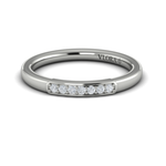 Sincerely, Springer's Wedding Band Sincerely, Springer's by Vlora 18k White Gold Diamond Band with Bead-Set Diamonds