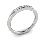 Sincerely, Springer's Wedding Band Sincerely, Springer's by Vlora 18k White Gold Diamond Band with Bead-Set Diamonds