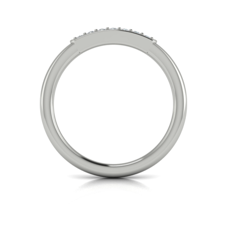 Sincerely, Springer's Wedding Band Sincerely, Springer's by Vlora 18k White Gold Diamond Band with Bead-Set Diamonds