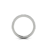 Sincerely, Springer's Wedding Band Sincerely, Springer's by Vlora 18k White Gold Double Row Baguette and Round Diamond Band - 0.72ctw