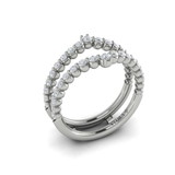 Sincerely, Springer's Wedding Band Sincerely, Springer's by Vlora 18k White Gold Round Diamond Curved Jacket Band – .74ctw