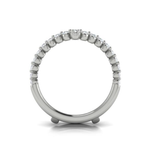 Sincerely, Springer's Wedding Band Sincerely, Springer's by Vlora 18k White Gold Round Diamond Curved Jacket Band – .74ctw