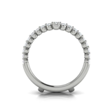 Sincerely, Springer's Wedding Band Sincerely, Springer's by Vlora 18k White Gold Round Diamond Curved Jacket Band – .74ctw