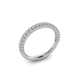 Sincerely, Springer's Wedding Band Sincerely, Springer's by Vlora 18k White Gold Round Diamond Milgrain Bezel Band - .24ctw