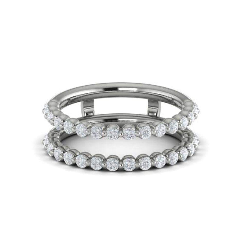 Sincerely, Springer's Wedding Band Sincerely, Springer's by Vlora 18k White Gold Round Diamond Ring Jacket – .77ctw