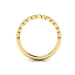 Sincerely, Springer's Wedding Band Sincerely, Springer's by Vlora 18k Yellow Gold Alternating Round & Square Diamond Bezel Band – .32ctw