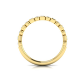 Sincerely, Springer's Wedding Band Sincerely, Springer's by Vlora 18k Yellow Gold Alternating Round & Square Diamond Bezel Band – .32ctw
