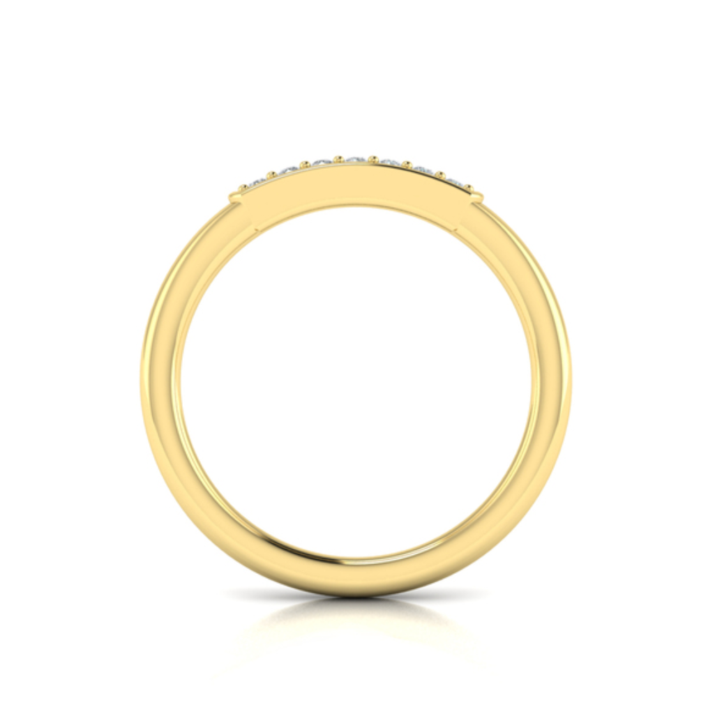 Sincerely, Springer's Wedding Band Sincerely, Springer's by Vlora 18k Yellow Gold Diamond Band with Bead-Set Diamonds