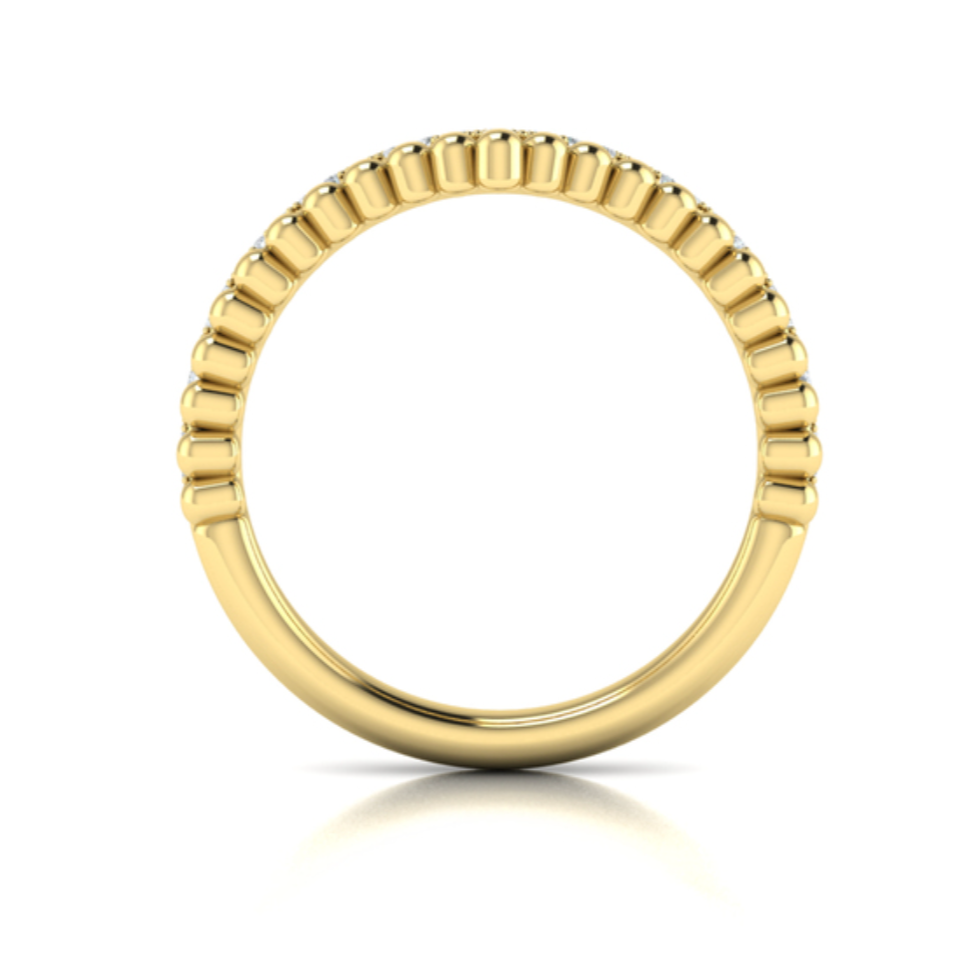 Sincerely, Springer's Wedding Band Sincerely, Springer's by Vlora 18k Yellow Gold Diamond Contour Band - .15ctw