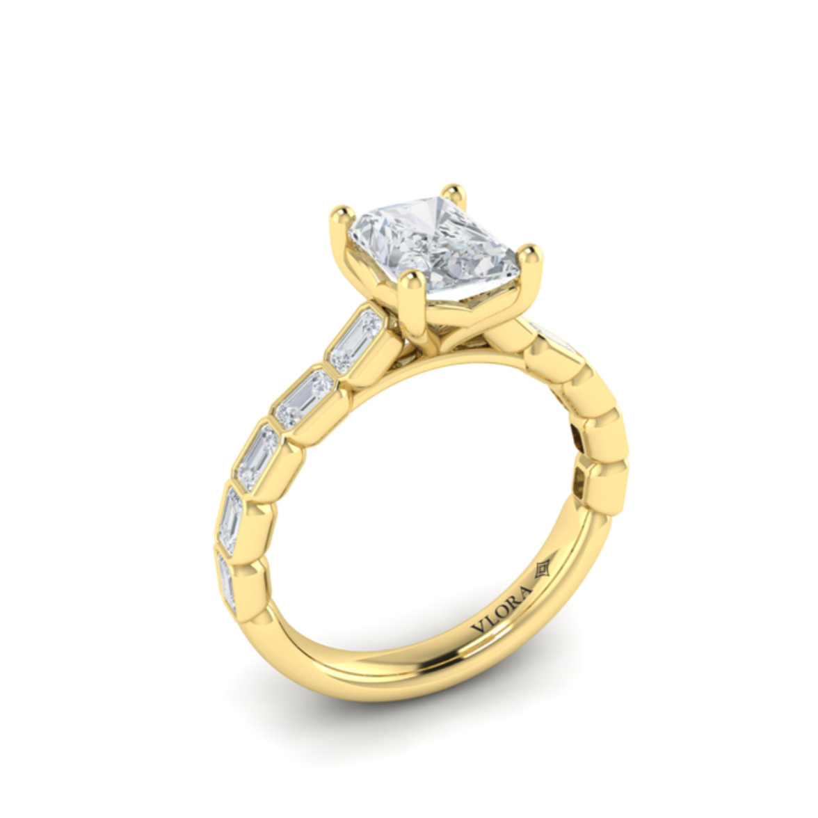 Sincerely, Springer's Engagement Ring Sincerely, Springer's by Vlora 18K Yellow Gold Emerald Cut Engagement Ring Style Mounting