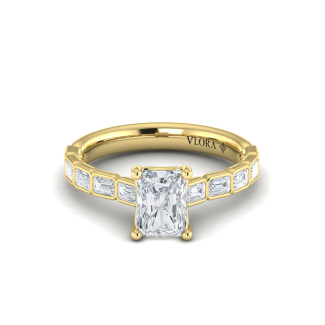 Sincerely, Springer's Engagement Ring Sincerely, Springer's by Vlora 18K Yellow Gold Emerald Cut Engagement Ring Style Mounting