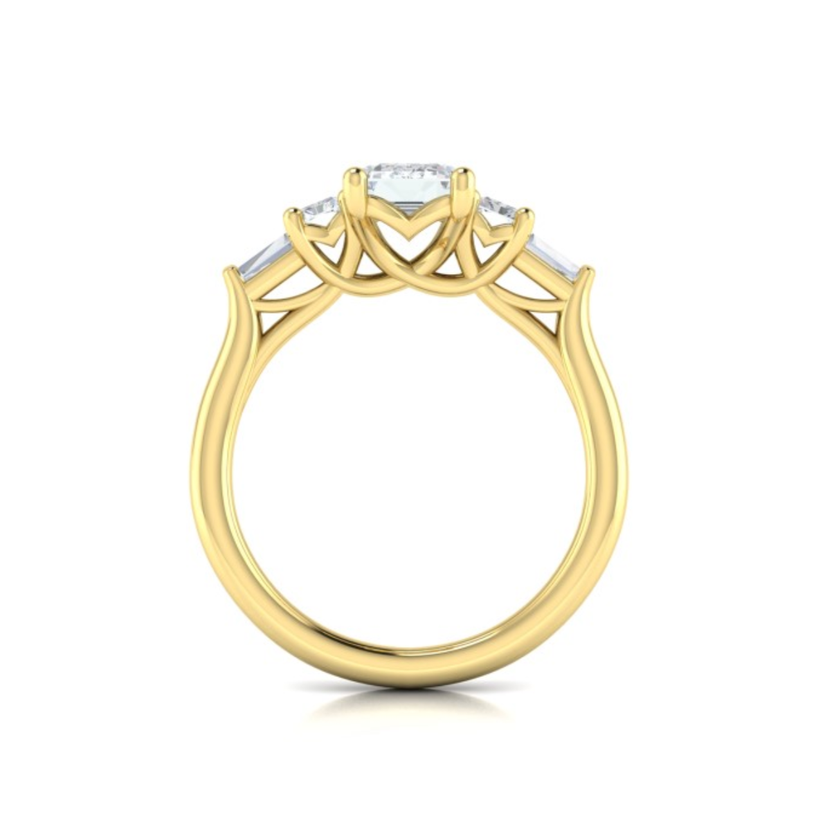 Sincerely, Springer's Engagement Ring Sincerely, Springer's by Vlora 18k Yellow Gold Emerald Cut Five-Stone Engagement Ring Style Mounting