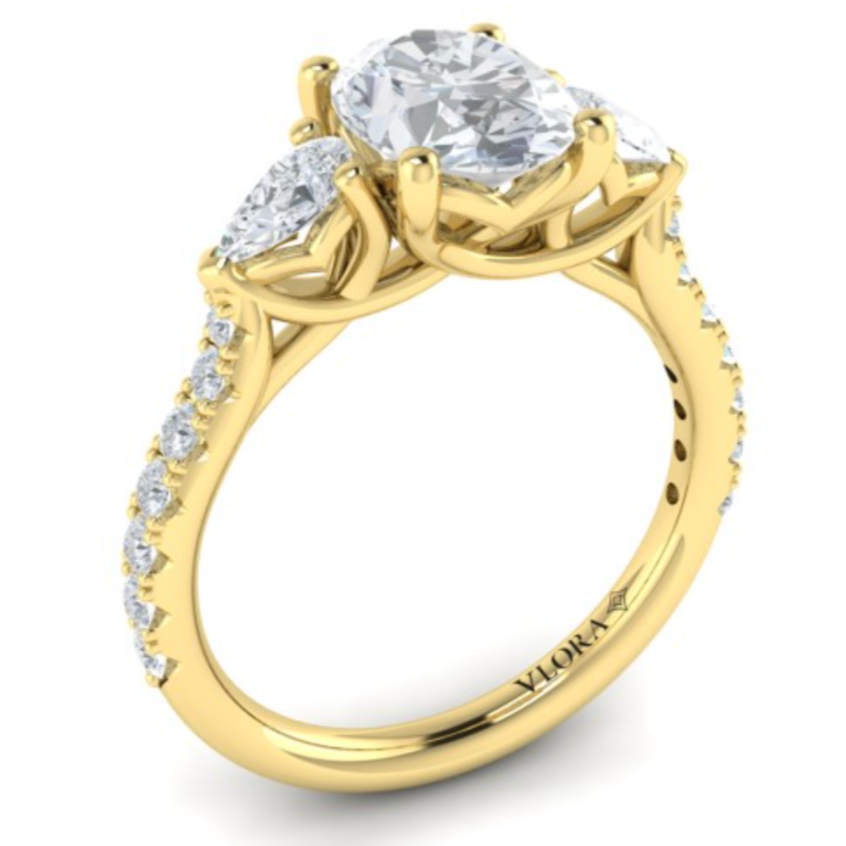 Sincerely, Springer's Engagement Ring Sincerely, Springer's by Vlora 18K Yellow Gold Oval Engagement Ring Mounting - 0.70ctw