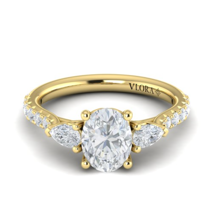 Sincerely, Springer's Engagement Ring Sincerely, Springer's by Vlora 18K Yellow Gold Oval Engagement Ring Mounting - 0.70ctw