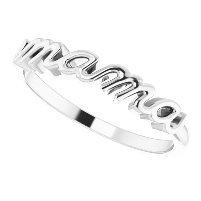 Sincerely Springer's Ring Sincerely Springer's Mama White Gold Ring 6.75